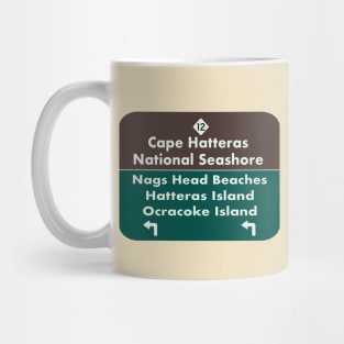 Cape Hatteras Road Sign Mug